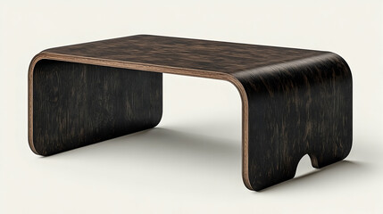 Modern coffee table with curved legs