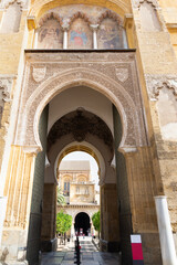 One of the several entrance gates of the famous mosquee in Cordoba, Andalusia, Spain, named "Mexquita". It is built according to the typical moorish art.