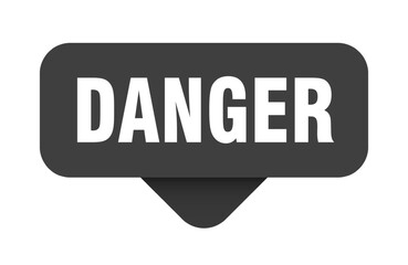 danger sticker. danger sign on transparent background