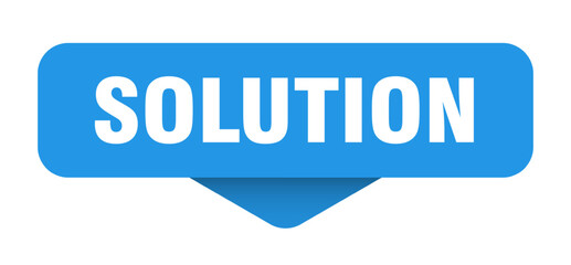 solution sticker. solution sign on transparent background