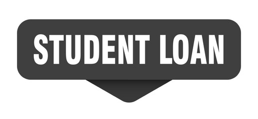 Fototapeta premium student loan sticker. student loan sign on transparent background