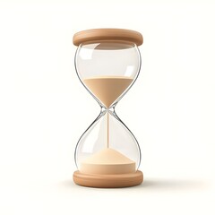 an cartoon hourglass on a plain background