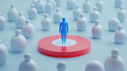 Obraz premium Target Audience Segmentation Marketing Strategy Concept for Buyers Recruitment and Client Engagement