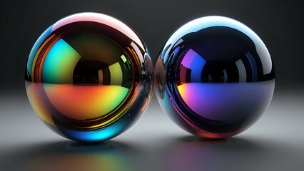 colorful glass balls