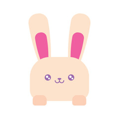 Fototapeta premium Vector image of a rabbit icon on a white background