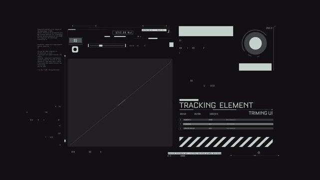 UI interface tracking display in 4k  - Powered by Adobe