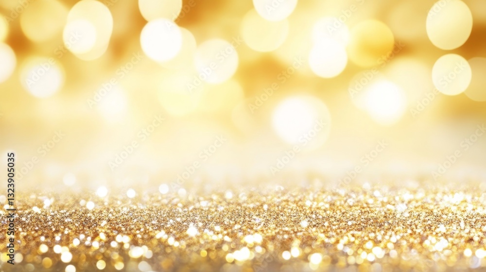 Aufkleber shimmering golden background with soft bokeh lights, creating a festive and luxurious atmosphere