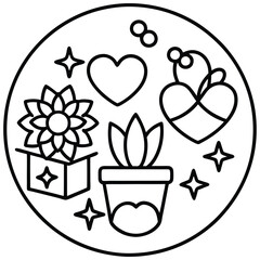 Mother's day vector illustration icon elements symbols