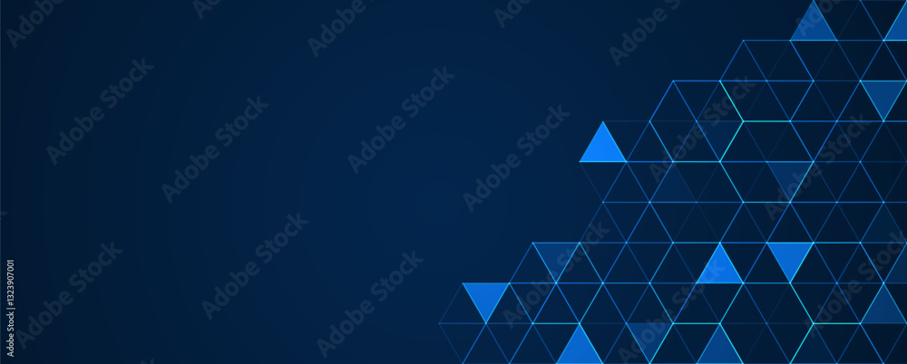 Poster Abstract hexagon background with triangle shape