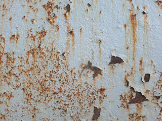 texture of rusty iron plate and peeling paint. industrial inspector concept