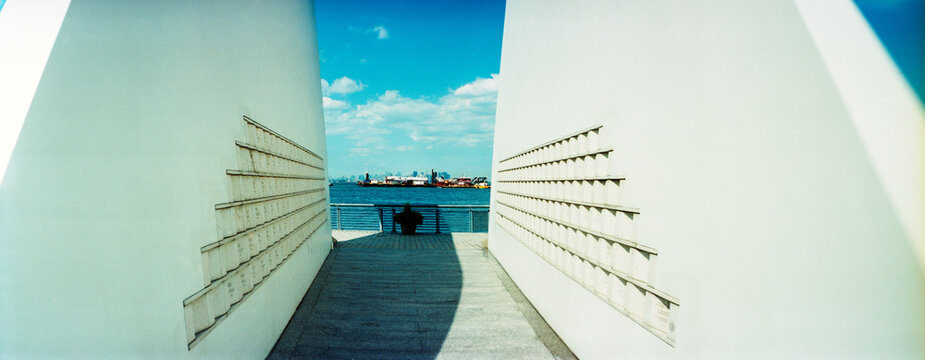 Panoramic view of September 11th memorial, Staten Island, New York City, New York State, USA.