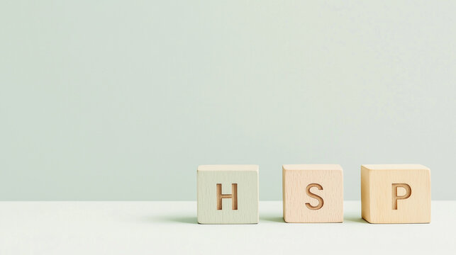 感覚過敏や共感力の高いHSP特性を表現した静かな木製オブジェ | 優しい配色構成