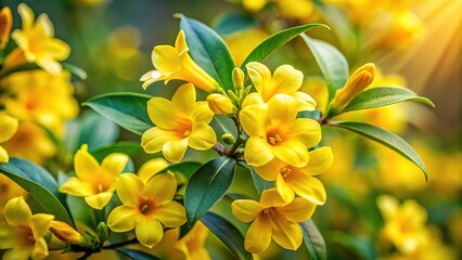 Obraz premium Alabama State Flower Image - Yellow Jessamine