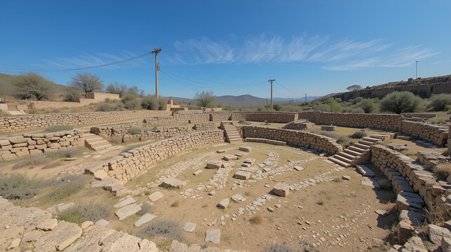 Villasviejas del Tamuja. Archaeological site near Botija in Extremadura. Spain.