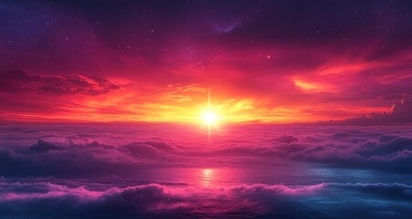 Fototapeta premium Sunset Celebration of African Heritage and Black Freedom on Juneteenth June 19