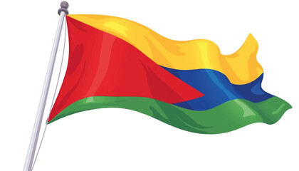 Fototapeta premium Mauritian flag waving in the wind