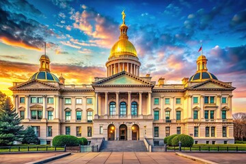 Obraz premium New Jersey Capital City - Trenton Architectural Beauty