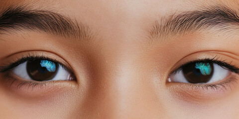 Close-up Image of Two Human Eyes