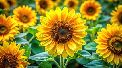 Small Sunflowers, Botanic Photography, Close-up