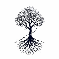 vector tree silhouette