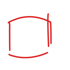 Red Hand drawn rectangle

