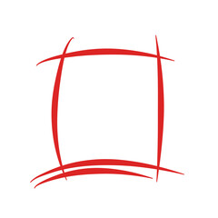 Red Hand drawn rectangle
