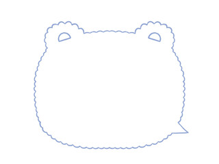 フワフワくまの吹き出し