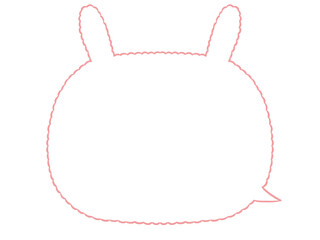 フワフワうさぎの吹き出し