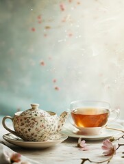 Fototapeta premium International Tea Day, copy space 