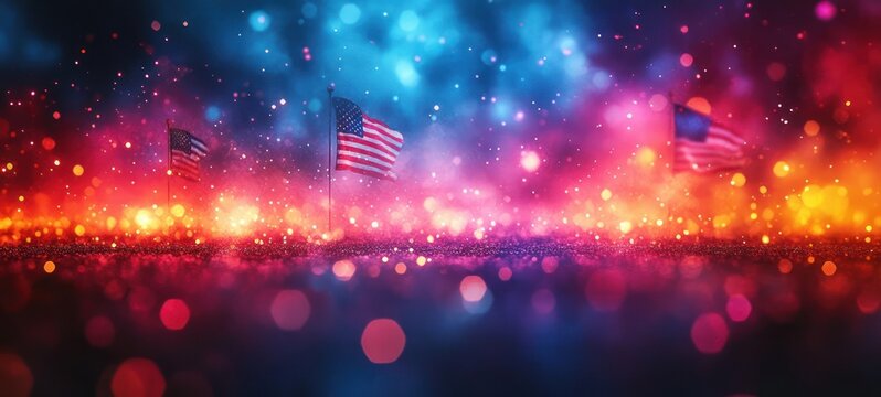 Election Day Patriotic Celebration with USA Flags and Voting Inspiration