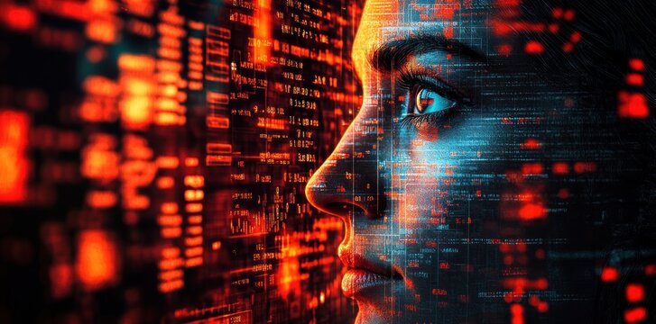 Futuristic Artwork of American Financial Themes and Presidential Election