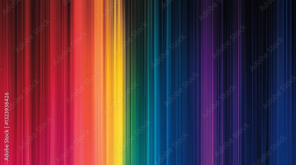 Poster Colorful spectrum lines creating vibrant abstract background