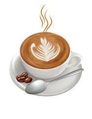 cup of coffee with heart