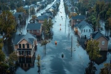 Devastating aftermath of hurricane leaves town underwater and community at risk