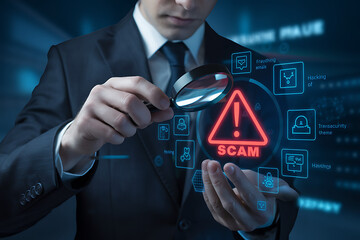 Detecting Online Scams: Cybersecurity and Fraud Prevention, cybersecurity, cyber fraud, phishing scam, internet fraud, financial scam, cybercrime, scam alert, identity theft, hacking prevention.