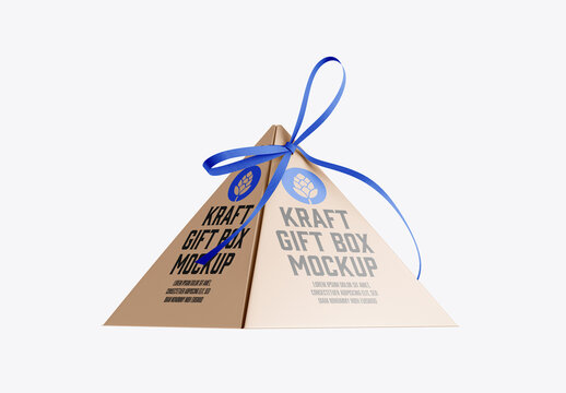 Pyramid Gift Box Mockup