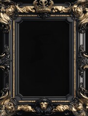 Ornate Black Gold Picture Frame