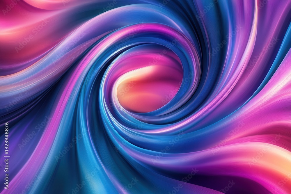 Poster colorful swirling patterns in a dynamic abstract design blending blue, purple, and pink for modern d