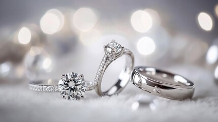 Sparkling Diamond Rings: Elegance and Love