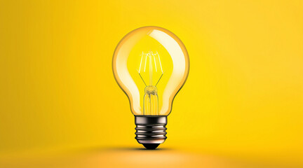 light bulb on colored background