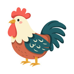 Cute Rooster Illustration