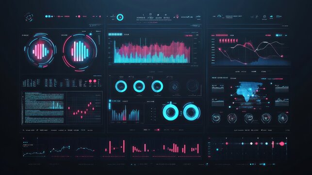 Futuristic Data Visualization Dashboard
