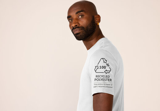 Side View Mockup of a T-Shirt Sleeve