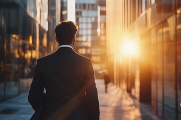 silhouette of a man in the city
