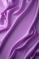 Elegant Purple Satin Fabric Background with Copy Space for Text or Design, Perfect for Luxury, Fashion, and Creative Projects.