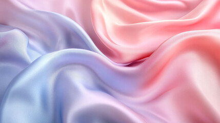 Obraz premium Silky ombr fabric folds create an elegant display of soft colors and textures in a gentle cascade