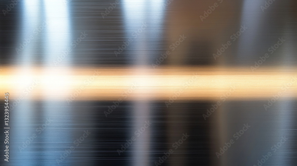 Aufkleber metallic chrome texture with soft gradient and reflective qualities creating a contemporary aestheti