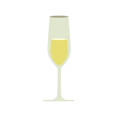 Vector image of a wine glass icon on a white background