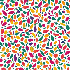COLORFUL Vegetables PRINT SAMELESS PATTERN,white background,
