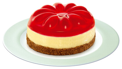 prato com deliciosa sobremesa gelada isolado em fundo transparente